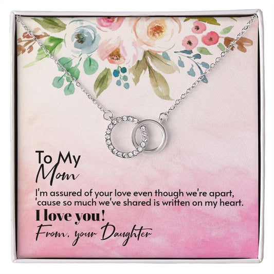 Mother Gift Necklace From Daughter, Mom Gift, 14K White Gold over Stainless Steel Necklace, Includes Heartfelt Message Card