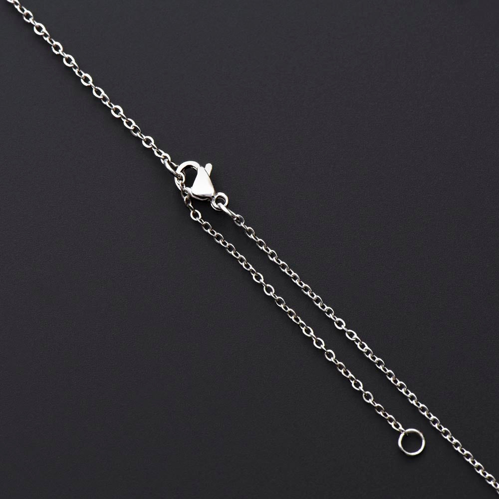 Mother Gift Necklace From Daughter, Mom Gift, 14K White Gold over Stainless Steel Necklace, Includes Heartfelt Message Card