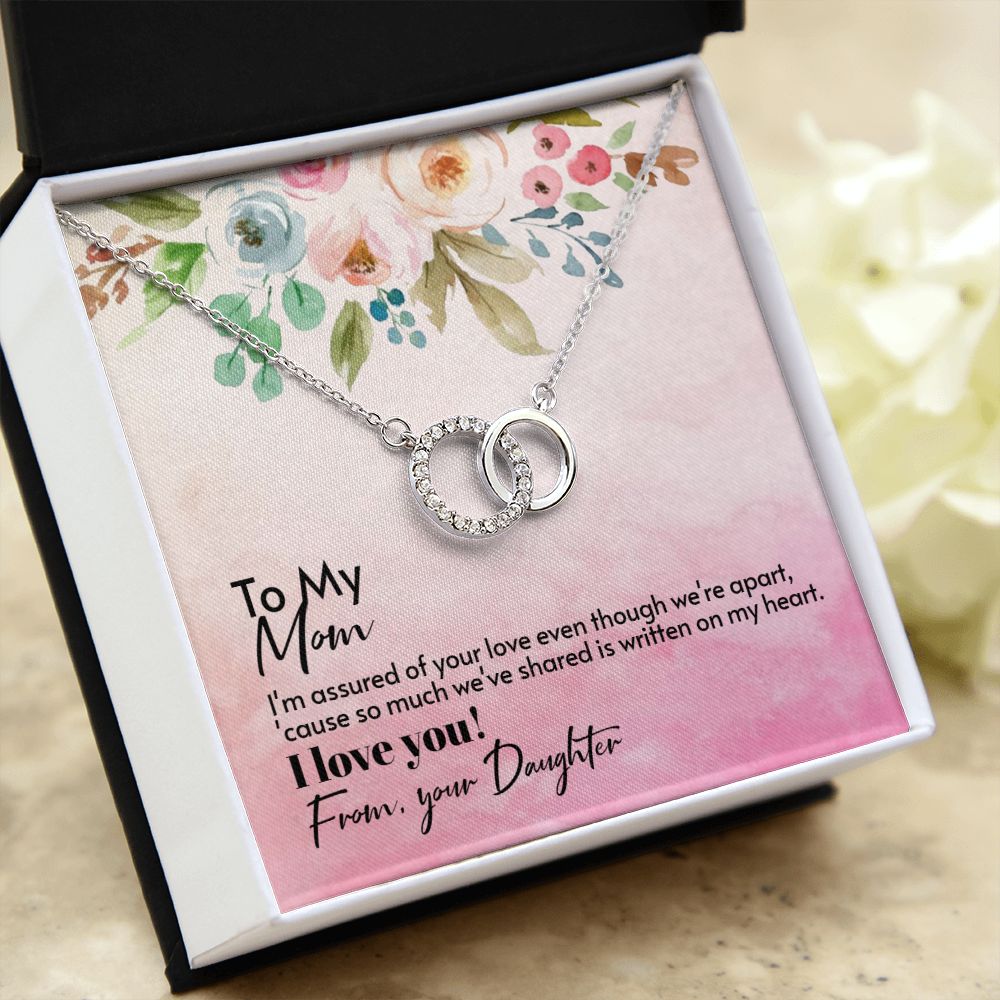 Mother Gift Necklace From Daughter, Mom Gift, 14K White Gold over Stainless Steel Necklace, Includes Heartfelt Message Card