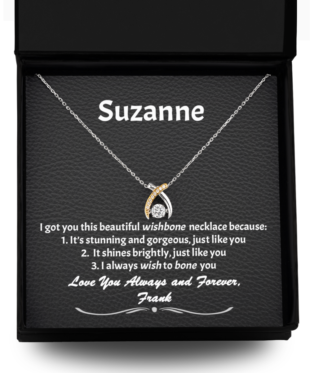 Personalized Wife Gift From Husband, Girlfriend Gift, 925 Sterling Silver and 14K Gold Gift Jewelry with Heartfelt and Funny-But-True Message Card