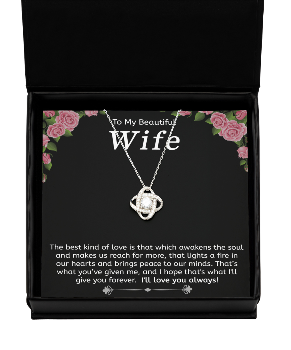 To My Beautiful Wife Gift, 925 Sterling Silver, Pendant Jewelry with Message Card and Gift Box