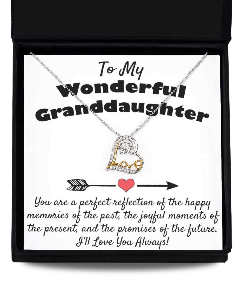 To My Wonderful Granddaughter Necklace