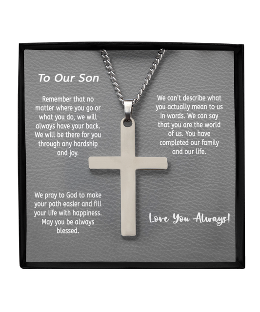 Cross Necklace, Gift From Parents To Son