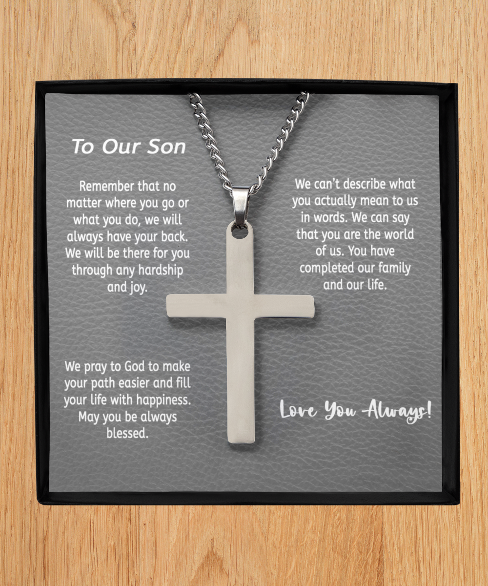 Cross Necklace, Gift From Parents To Son