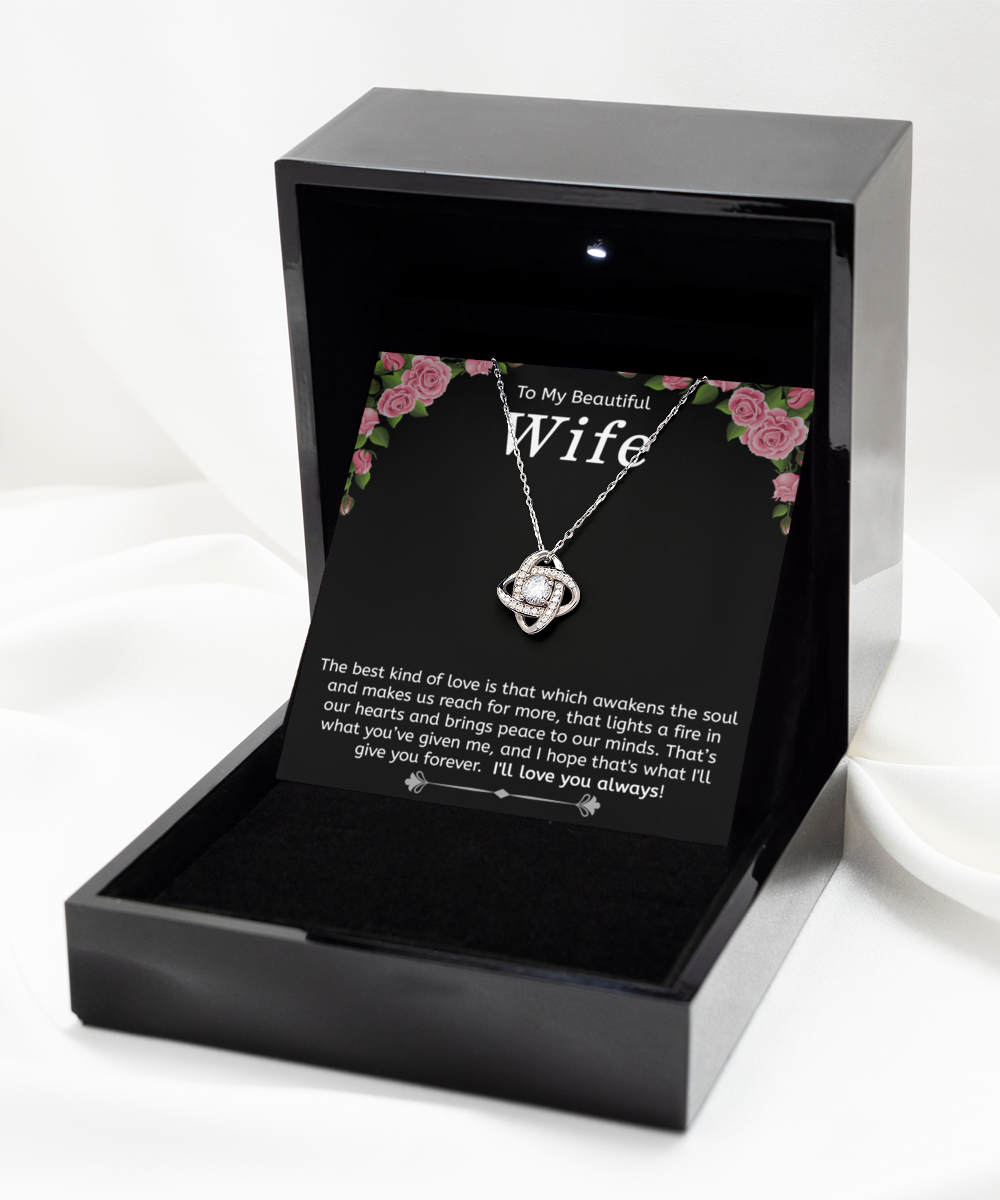 To My Beautiful Wife Gift, 925 Sterling Silver, Pendant Jewelry with Message Card and Gift Box