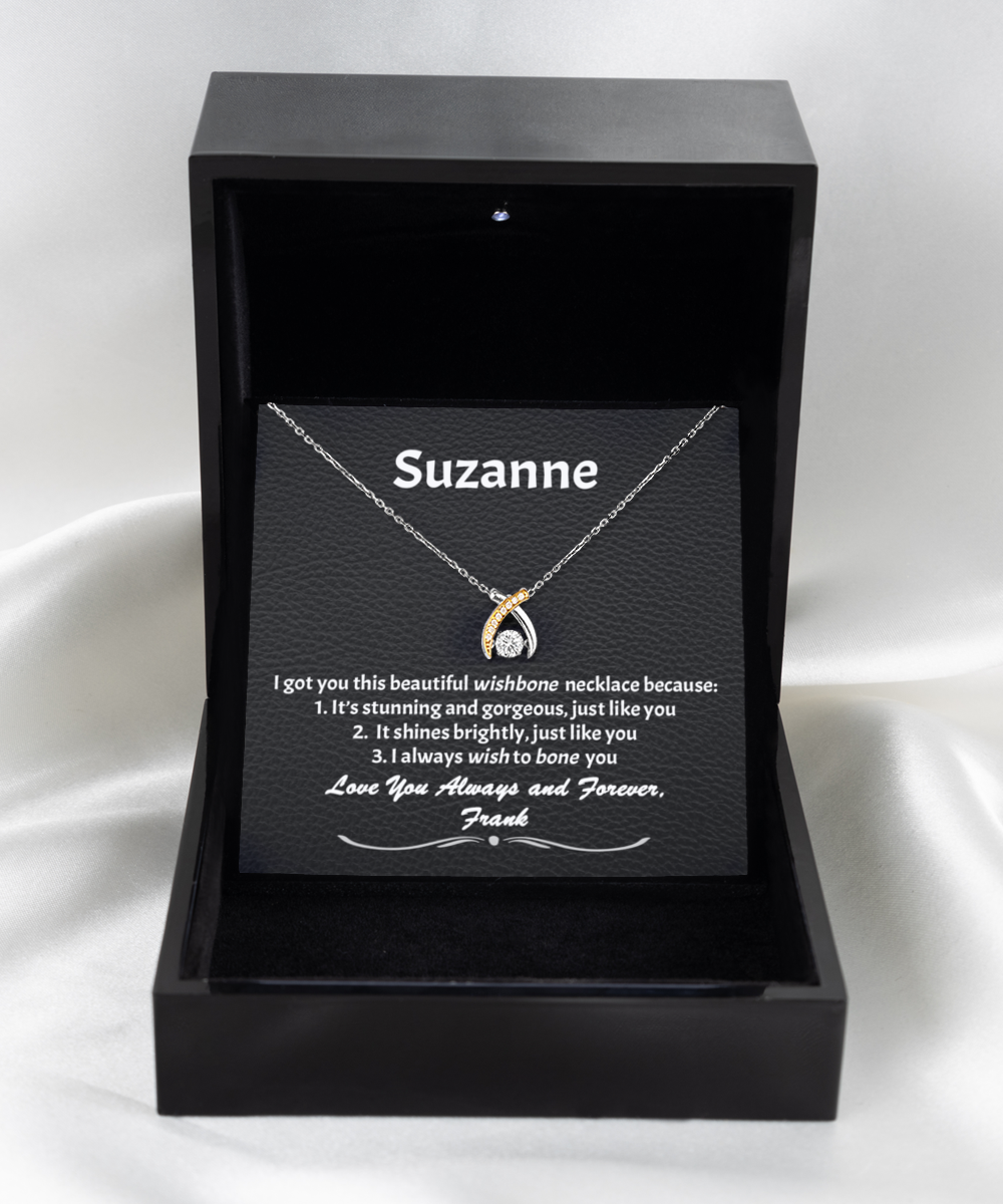 Personalized Wife Gift From Husband, Girlfriend Gift, 925 Sterling Silver and 14K Gold Gift Jewelry with Heartfelt and Funny-But-True Message Card