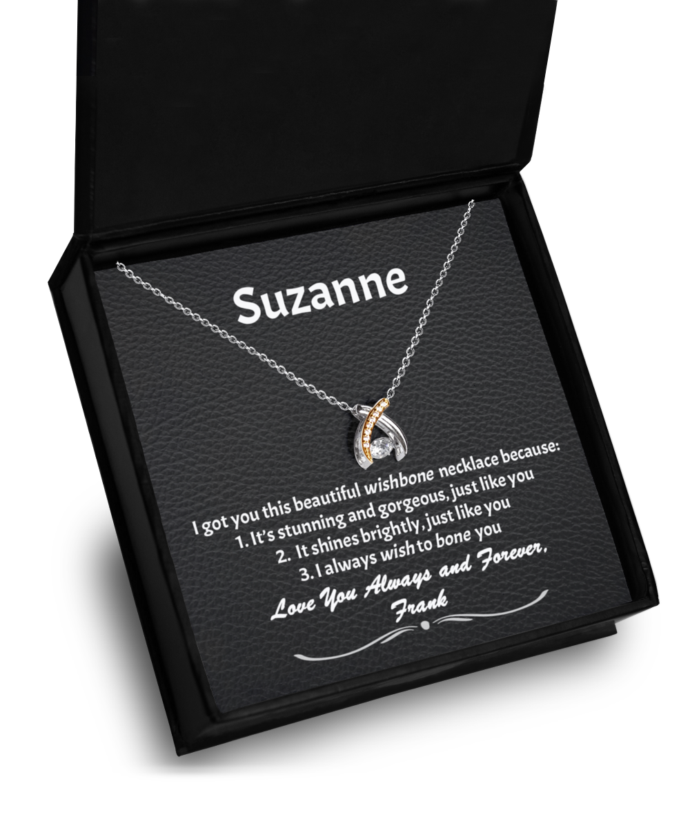 Personalized Wife Gift From Husband, Girlfriend Gift, 925 Sterling Silver and 14K Gold Gift Jewelry with Heartfelt and Funny-But-True Message Card