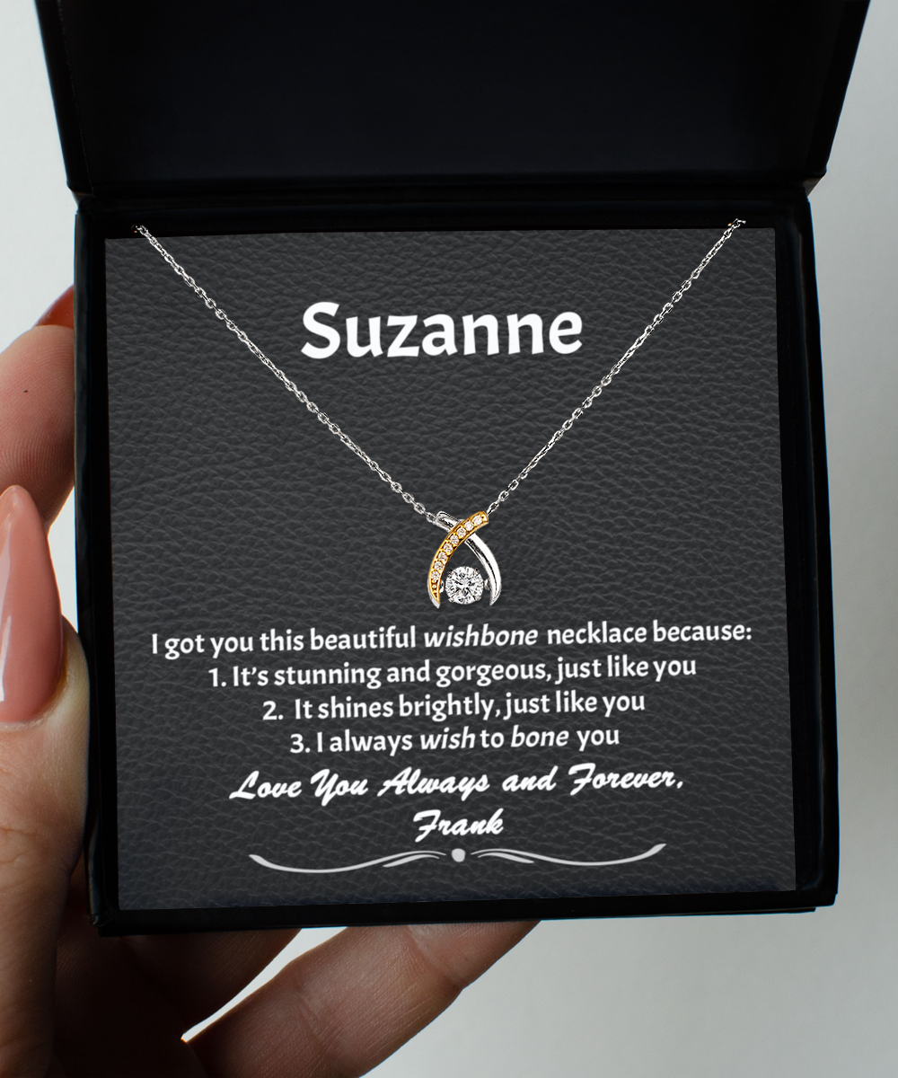 Personalized Wife Gift From Husband, Girlfriend Gift, 925 Sterling Silver and 14K Gold Gift Jewelry with Heartfelt and Funny-But-True Message Card